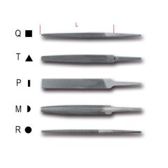 Beta 017180127 1718D6/M Halbrunde Bastardfeile, ohne Griff 150 mm