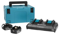 Makita 197629-2 Starterkit - 2 x Akku BL1850B 18V 5.0Ah Duo-Ladegerät DC18RD in MBox 3