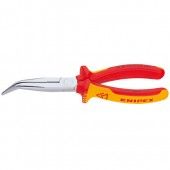 Knipex 26 26 200 Telefoontang gebogen + zijsnijder VDE 200 mm