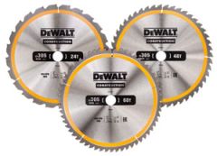 DeWalt DT1964-QZ Cirkelzaagblad 305 x 30 mm 3-Pack DT1958-QZ + DT1959-QZ + DT1960QZ