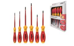 Wiha 38362 3201K601 Schroevendraaierset SoftFinish Electric SlimFix 6-delig