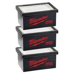 Milwaukee 49902306 Hepa Filter 3 stuks voor Boorhamerafzuigset M12DE-M18-M28CPDEX en M18CDEX