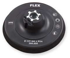 Flex-tools 503754 Klettverschluss-Stützteller 115 mm schalenförmig