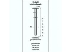 Haubold 505850 Asphaltnägel CW 3,0 x 25 mm verzinkt 3000 Stück