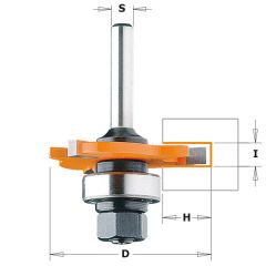 CMT 2,5 mm Scheibenfräser mit Lager + Spindelschaft 6 mm