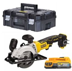 Dewalt DCS571E1T-XJ Akku-Handkreissäge 115 mm XR 18 Volt PowerStack Li-ion