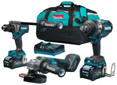 Makita DK0158G301 Combiset - DF001G accuboor + TW001G Slagmoersleutel + GA013G Slijper 40V max 4.0Ah Li-Ion