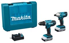 Makita DK18A35X2 - DF488D Akku-Bohrschrauber + TD127D Schlagschrauber 18V 2,0 AH Li-Ion