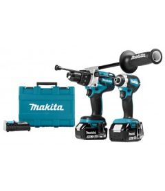 Makita DLX2174TX1 Comboset DHP481 Klopboormachine + DTD153 Slagschroefmachine 18 Volt 5,0 AH Li-ion