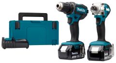 Makita DLX2339J - DDF482 Accuboor + DTD156 Slagschroever 18V 3,0 AH Li-ion