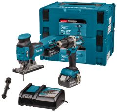 Makita DLX2355TJ Komboset 18V 5.0Ah Li-Ion - DDF484 Akku-Bohrschrauber + DJV181 Akku-Stichsäge in Makpac