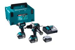 Makita DLX2418TJ - DHP486 Akku-Schlagbohrmaschine + DTD153 Akku-Schlagschrauber 18 Volt 3x 5.0 Ah Li-Ion