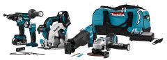 Makita DLX5034T Comboset 18V 2 x 5,0Ah - 4 machines + lamp in sporttas