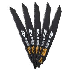 DeWalt DT2491-QZ 2x Demolition 228 x 4.2 mm Reciprozaagbladen (25 stuks) voor Hout + spijkers