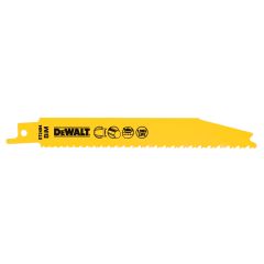 DeWalt DT2404-QZ HCS 152 x 1.75 - 3 mm Reciprozaagbladen voor metaal 5 Stuks