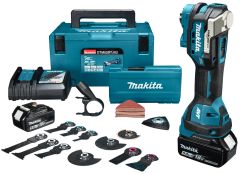 Makita DTM52RTJX2 Multitool Starlock Max 18V 5,0 AH Li-ion + Toebehorenset in Mbox