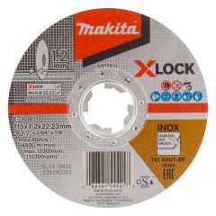 Makita E-00387 Trennscheibe X-LOCK 115x1,2x22,23mm Edelstahl 10 Stück