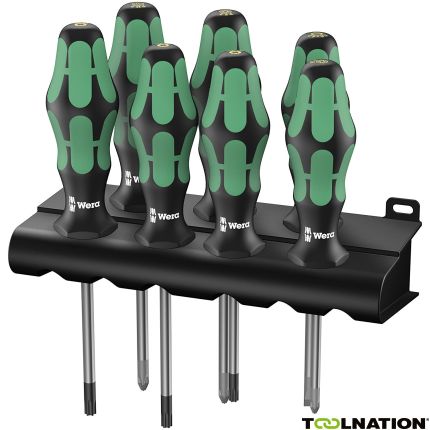 Wera 05320540001 335/350/367/7 Schroevendraaiserset Kraftform Plus Lasertip + houder, 7-delig - 1