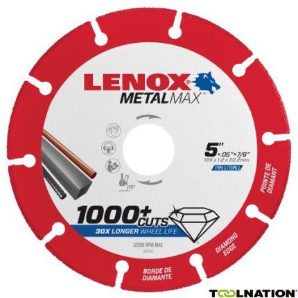 Lenox 2030865 Diamant Metaalzaagblad 115 mm Asgat 22,23 mm - 1