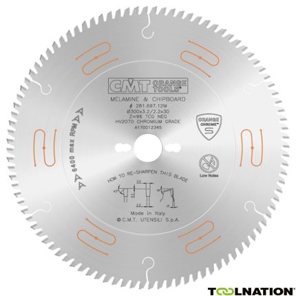 CMT 281.681.10M Laminat- und Spanplattensägeblatt, Industrielinie, D=250, F - 1