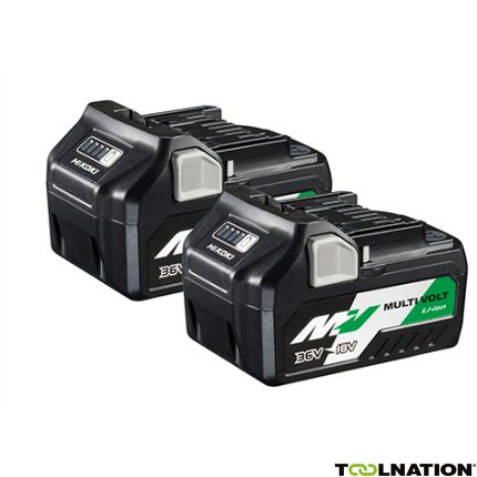 HiKOKI 373788 TwinPack - BSL36A18 Multivolt Accu 36V 2,5Ah/ 18V 5,0Ah Li-Ion - 2