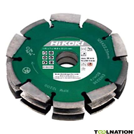 HiKOKI 4100299 Diamanttrennscheibe 125mm 3 Blätter für 30mm Schlitze - 1