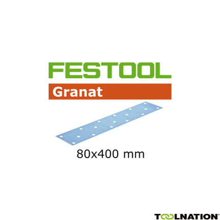 Festool 497203 Schuurstroken Korrel 280 Granat 50 stuks STF 80x400 P280 GR/50 - 1