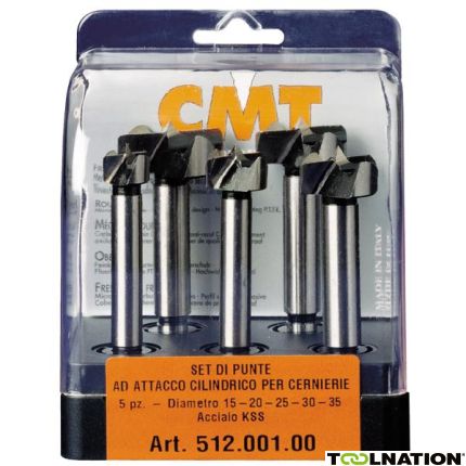CMT Satz von 5 SP zylindrischen Topfscharnierbohrern, rechts - 1