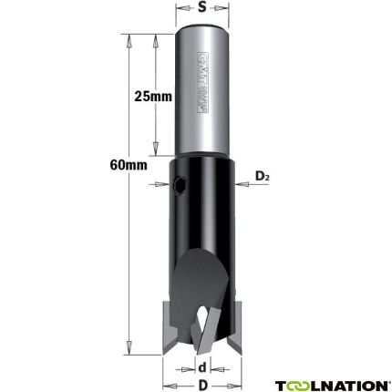 CMT Kegelsenker 14mm, Schaft 10mm, D3: 4mm - 1