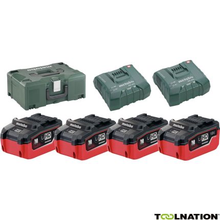 Metabo 685111000 Akku-Pack 4 x 18V LiHD 6,2Ah 2 x Ladegerät ASC Ultra in Metaloc - 1