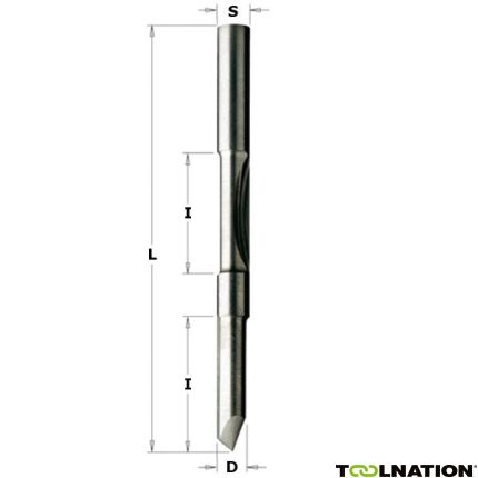 CMT Bohr- und Schlichtfräser mit Führung gegen den Fräser 6x18+18x70 Schaft 6 mm - 1