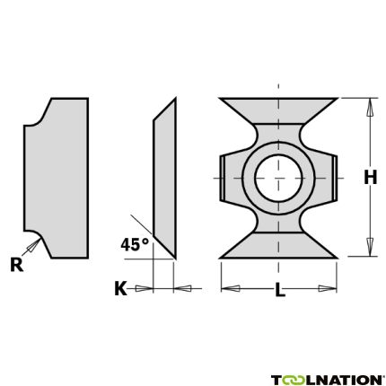 CMT HW Klingenprofil 16 x 22 x 5 mm Radius 3 10 Stück - 1