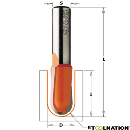 CMT 19 mm konvexer Radiusfräser R=9,5 Schaft 8 mm - 2