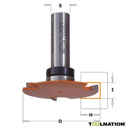 CMT 3 mm Scheibenfräser mit Lager + Spindelschaft 12 mm - 2