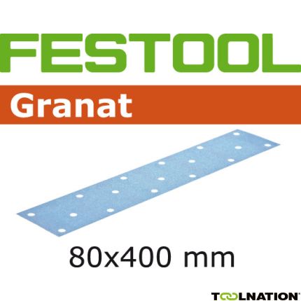 Festool 497157 Schuurstroken Korrel 40 Granat 50 stuks STF 80x400 P40 GR/50 - 1