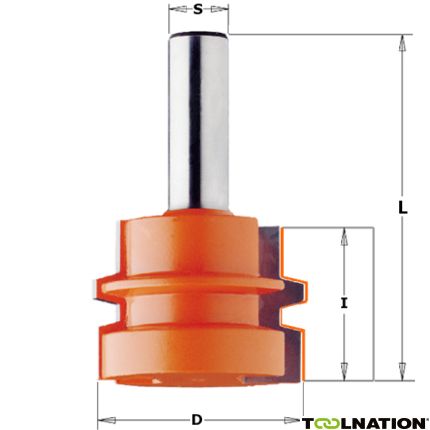 CMT Trapezfräser mit 12-mm-Schaft - 1