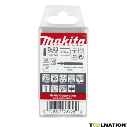 Makita B-07749 Decoupeerzaagblad B23 100 stuks - 1