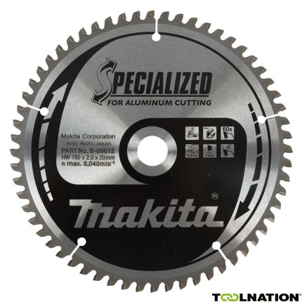 Makita B-09656 HM-zaagblad Spec. Aluminium 260 x 30 x 80T - 1