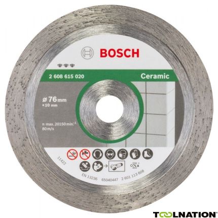 Bosch 2608615020 Diamant Zaagblad 76 x 10 x 1,2 mm voor tegels - 1