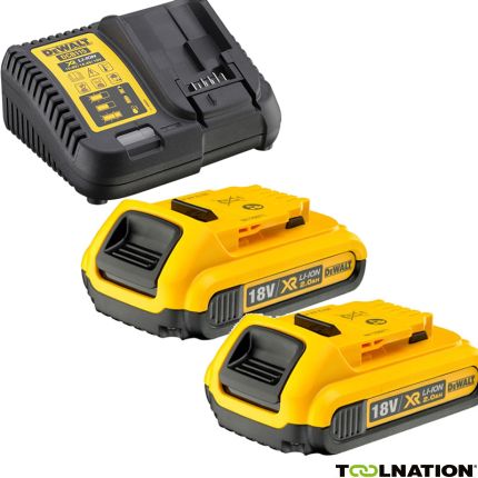 DeWalt DCB115D2-QW DCB115D2 18V starterset (2x 2.0Ah accu) + XR multilader - 1