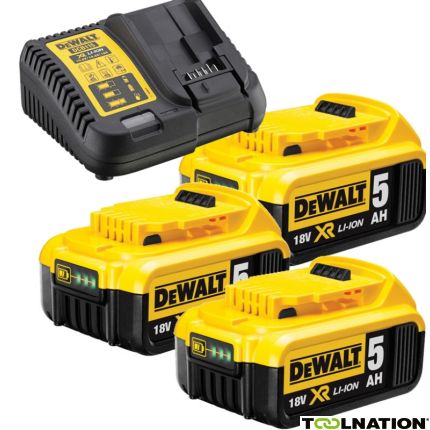 DeWalt DCB115P3-QW DCB115P3 18V starterset (3x 5.0Ah accu) + XR multilader - 1