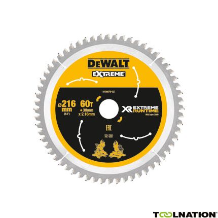 DeWalt DT99573-QZ XR Cirkelzaagblad 250 x 30 mm 60T CSB - 1