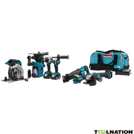 Makita DLX7020TX1 Combiset 7 machines 18V 2 x 5,0Ah Li-Ion - 1