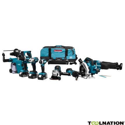 Makita DLX8026TW1 Comboset 18V 3 x 5,0Ah - 8 machines in sporttas - 1