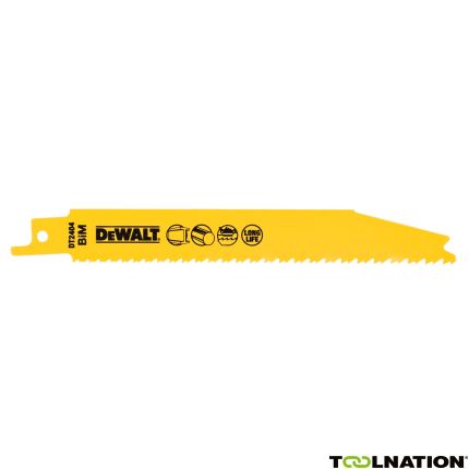 DeWalt DT2404-QZ HCS 152 x 1.75 - 3 mm Reciprozaagbladen voor metaal 5 Stuks - 1