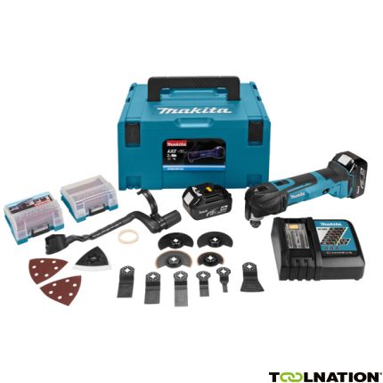 Makita DTM51RTJX3 Multitool 18 Volt 5,0 AH Li-ion + Toebehorenset - 2