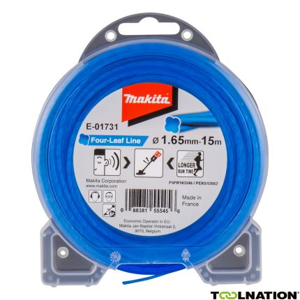 Makita E-01731 Maaidraad blauw 1,65mm x 15 mtr voor Bosmaaiers - 1