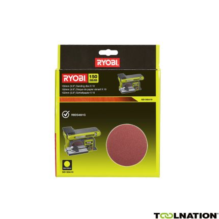 Ryobi 5132003685 SD150A10 Schleifteller 150 mm K80 10 Stück - 1