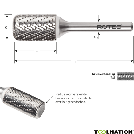 Rotec 430.3080 HM-Stiftschneider 8 mm Modell AR - 1