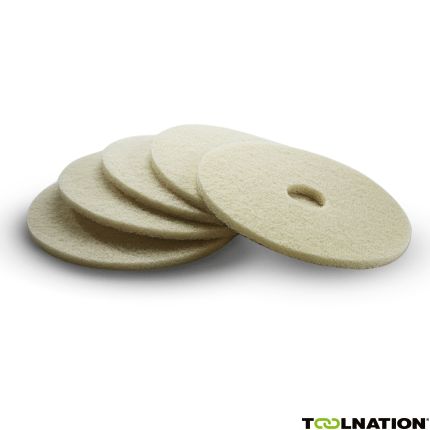 Kärcher 6.371-081.0 Pad, Zacht, beige, 432 mm 5 stuks - 1